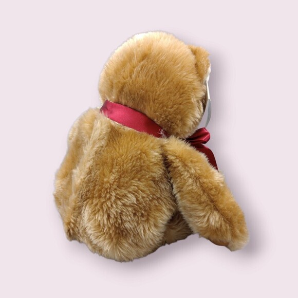 Vtg Cherry Nose Lil Hairy Beary Brown Teddy Bear Plush Tissue Holder Comfort - Picture 3 of 13